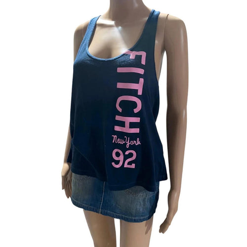 abercrombie and fitch size medium blue and pink tank top vintage 2000s y2k