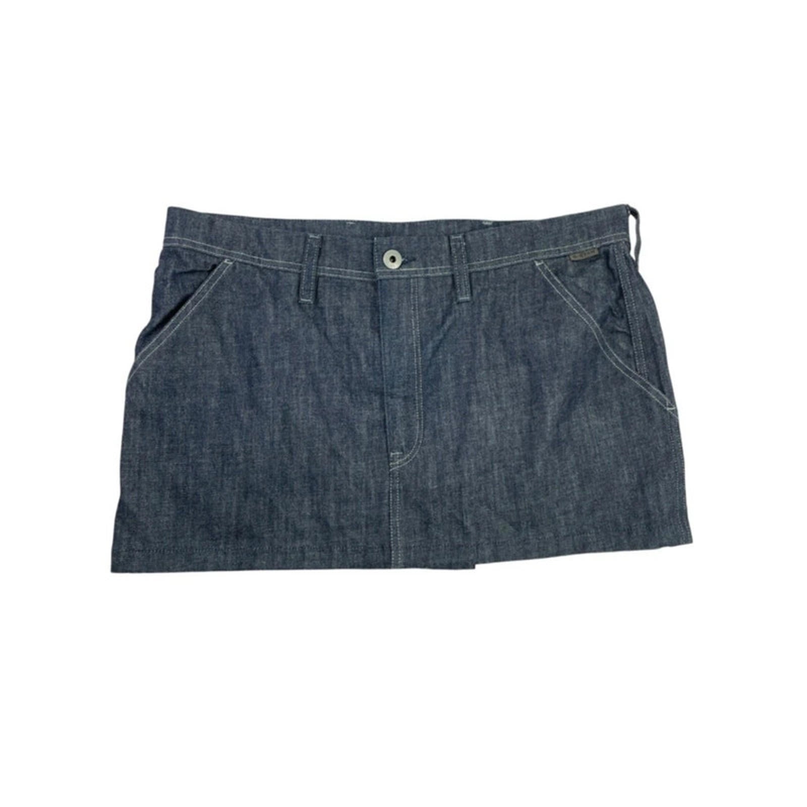 g-star raw denim mini skirt y2k 2000s vintage 36 inch waist estimate 18 uk