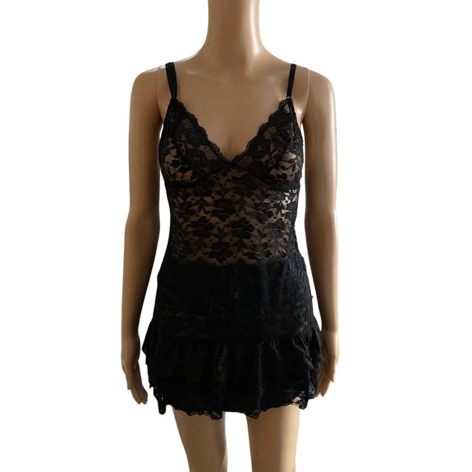 estimate small lace floral babydoll top vintage y2k 90s 2000s aesthetic goth emo