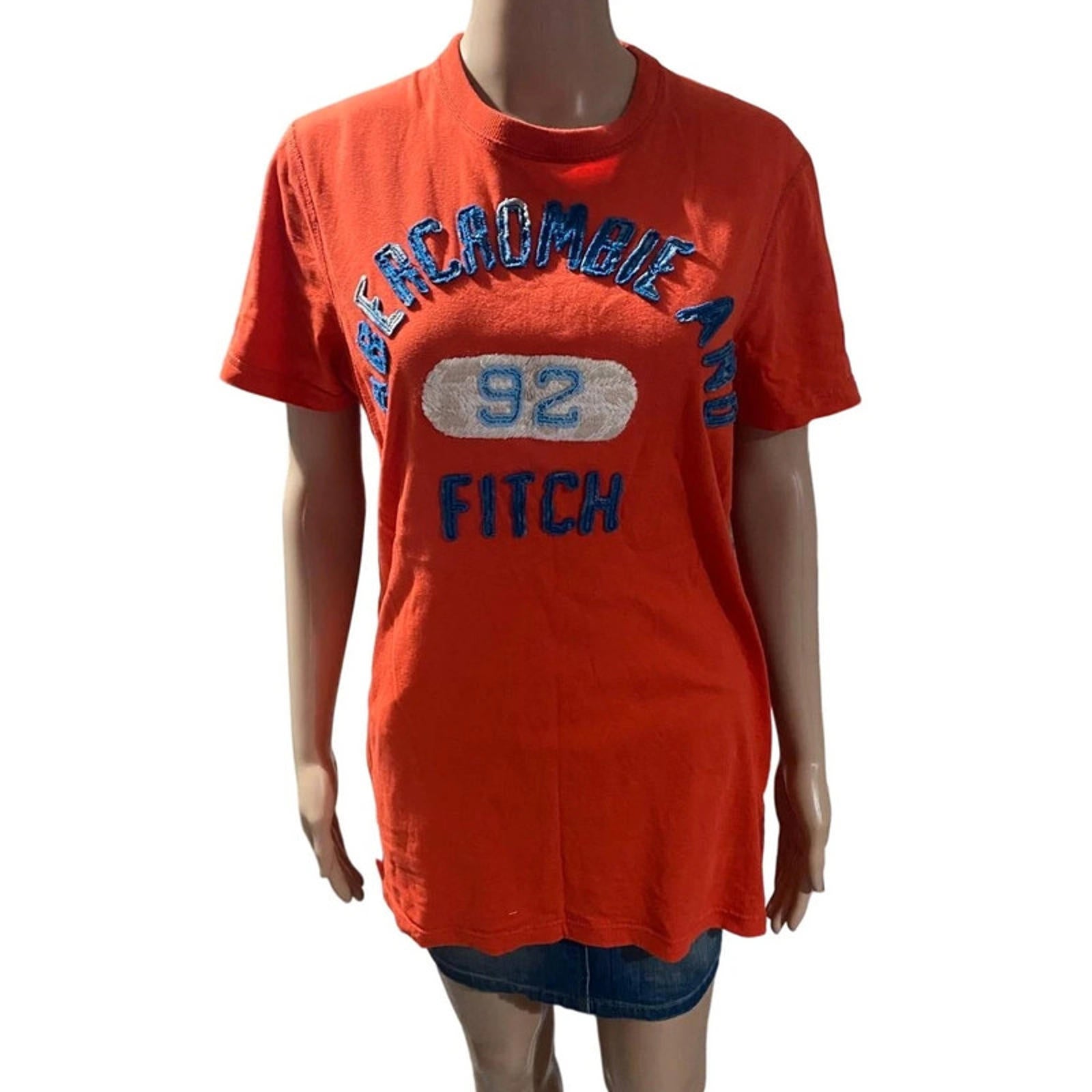 abercrombie & fitch tshirt y2k 2000s vintage - orange