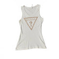 guess size xs vest top white and gold - y2k 2000s mcbling