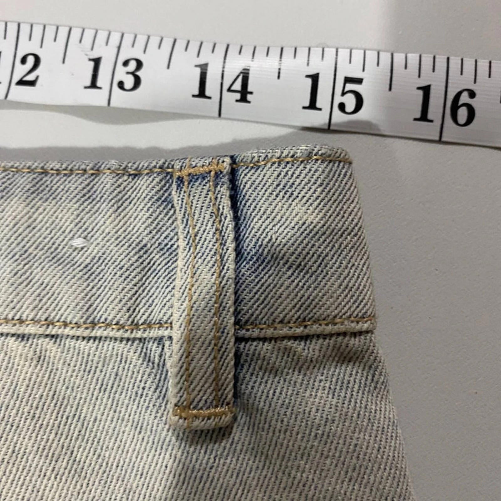 30 inch waist estimate size 12 uk - blue denim mini shorts vintage 2000s y2k