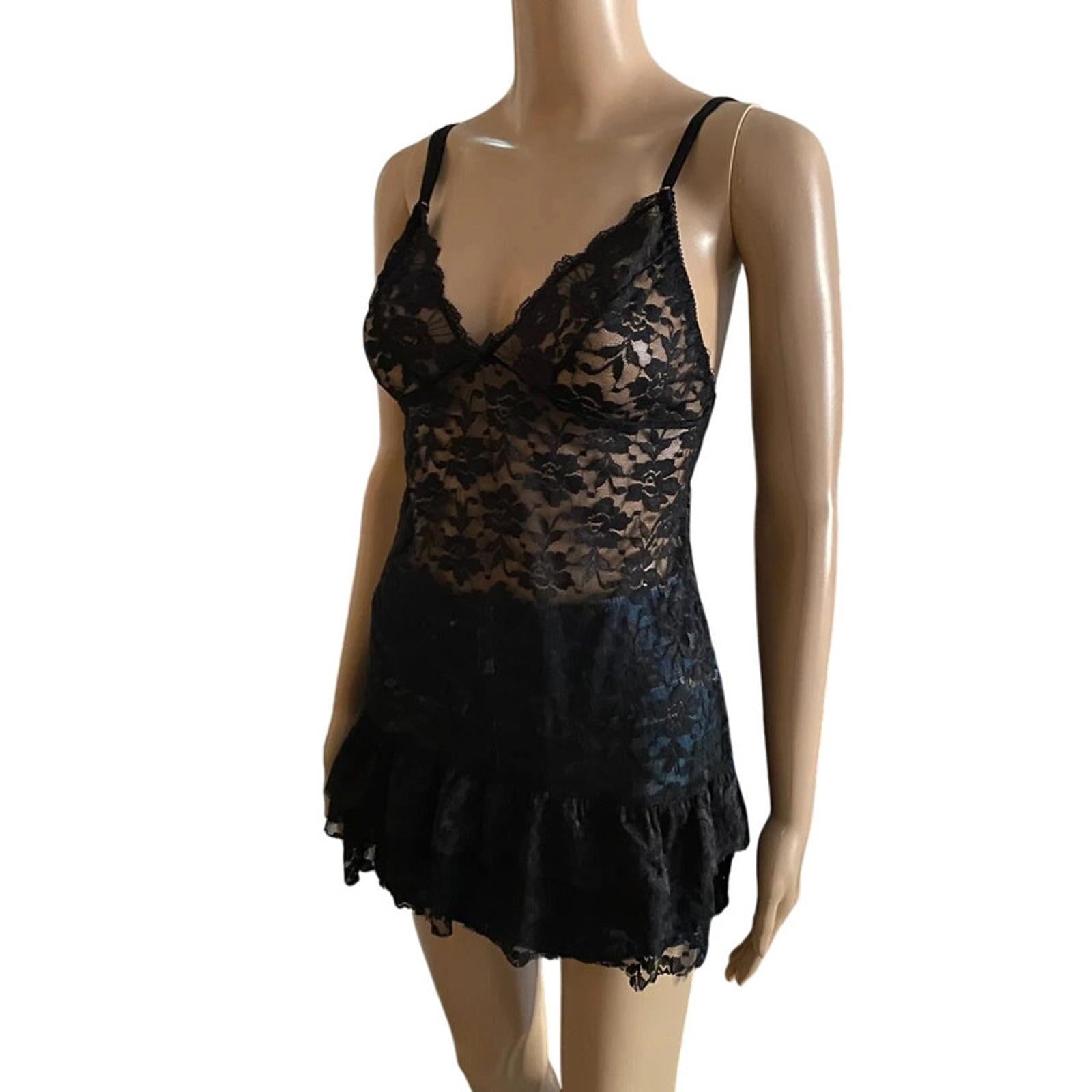 estimate small lace floral babydoll top vintage y2k 90s 2000s aesthetic goth emo