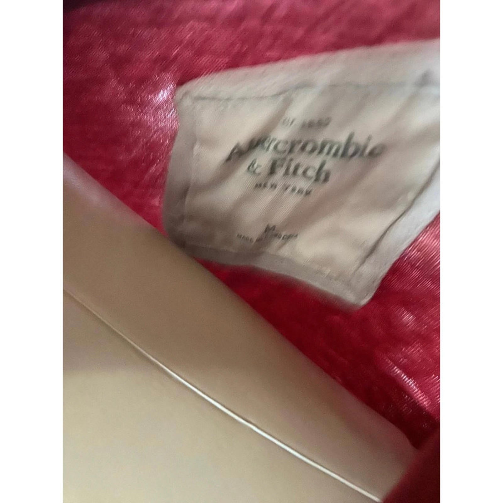 size medium abercrombie and fitch red long sleeve vintage top y2k 2000s christmas