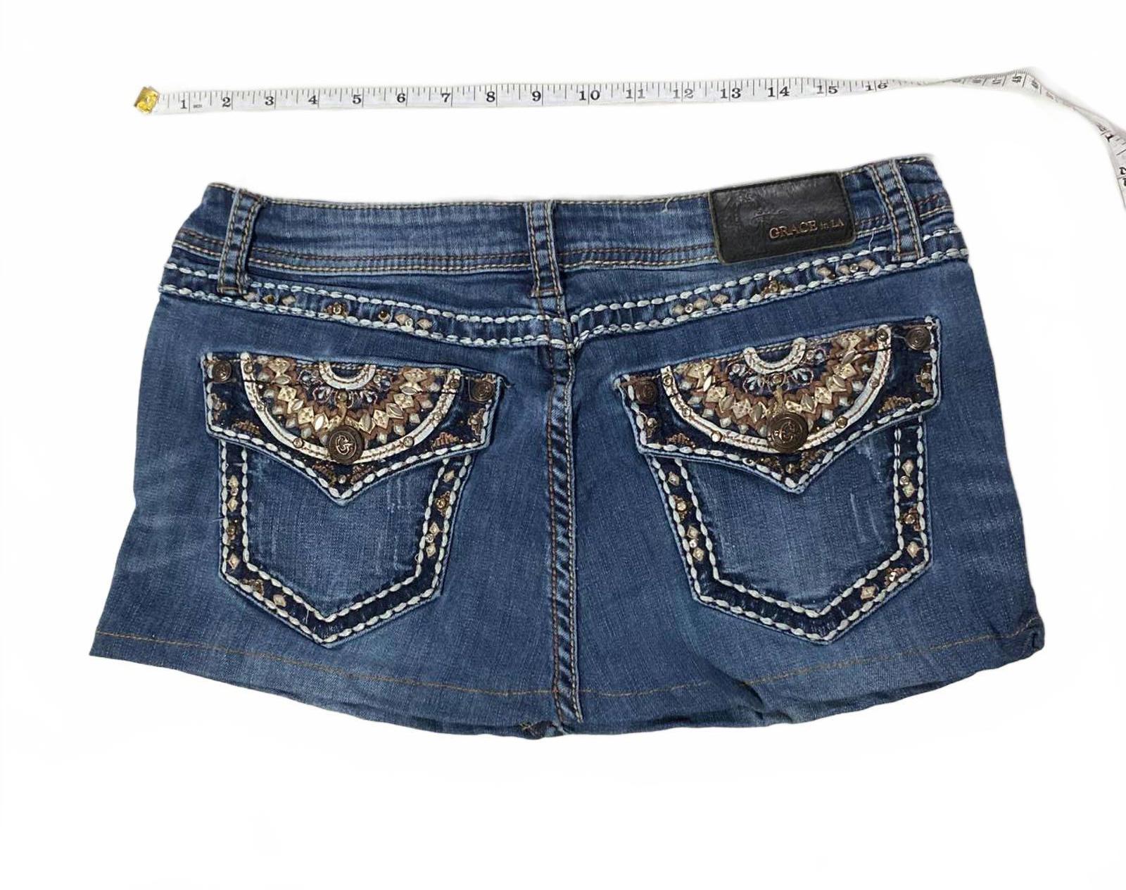 mini skirt 32 inch waist estimate size 14 - vintage y2k mcbling 2000s