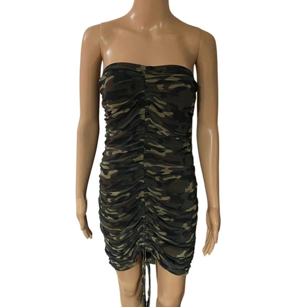 fashion nova size xl camo dress y2k style mcbling mini