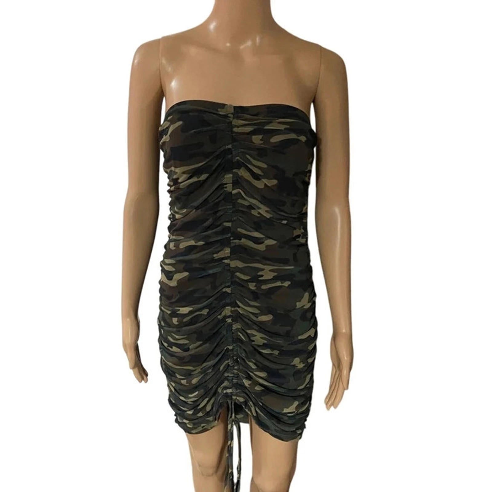 fashion nova size xl camo dress y2k style mcbling mini