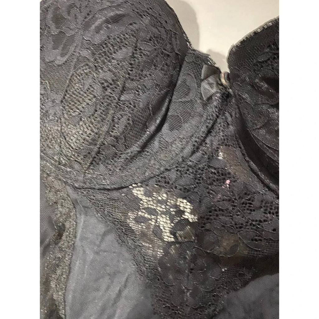 black babydoll top vintage 2000s y2k goth emo lace