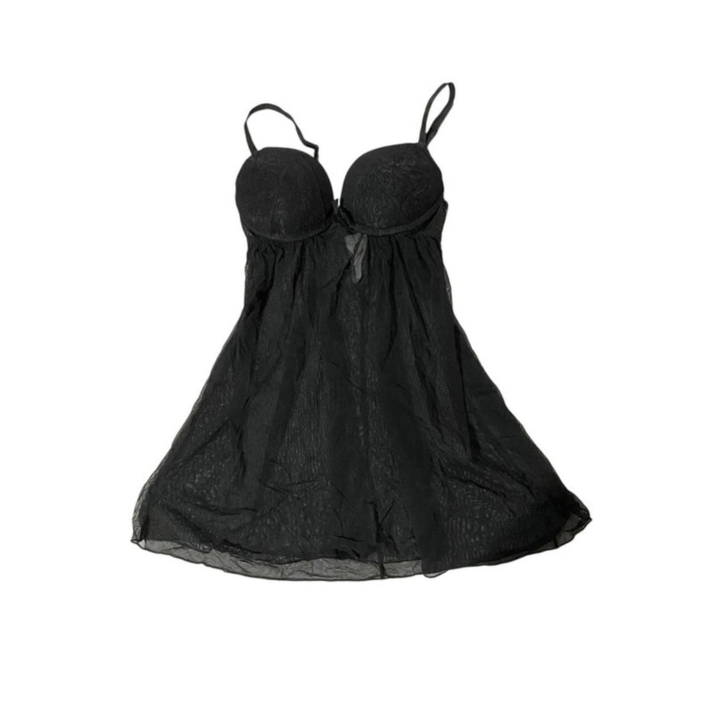 babydoll top black lace 2000s vintage y2k goth emo