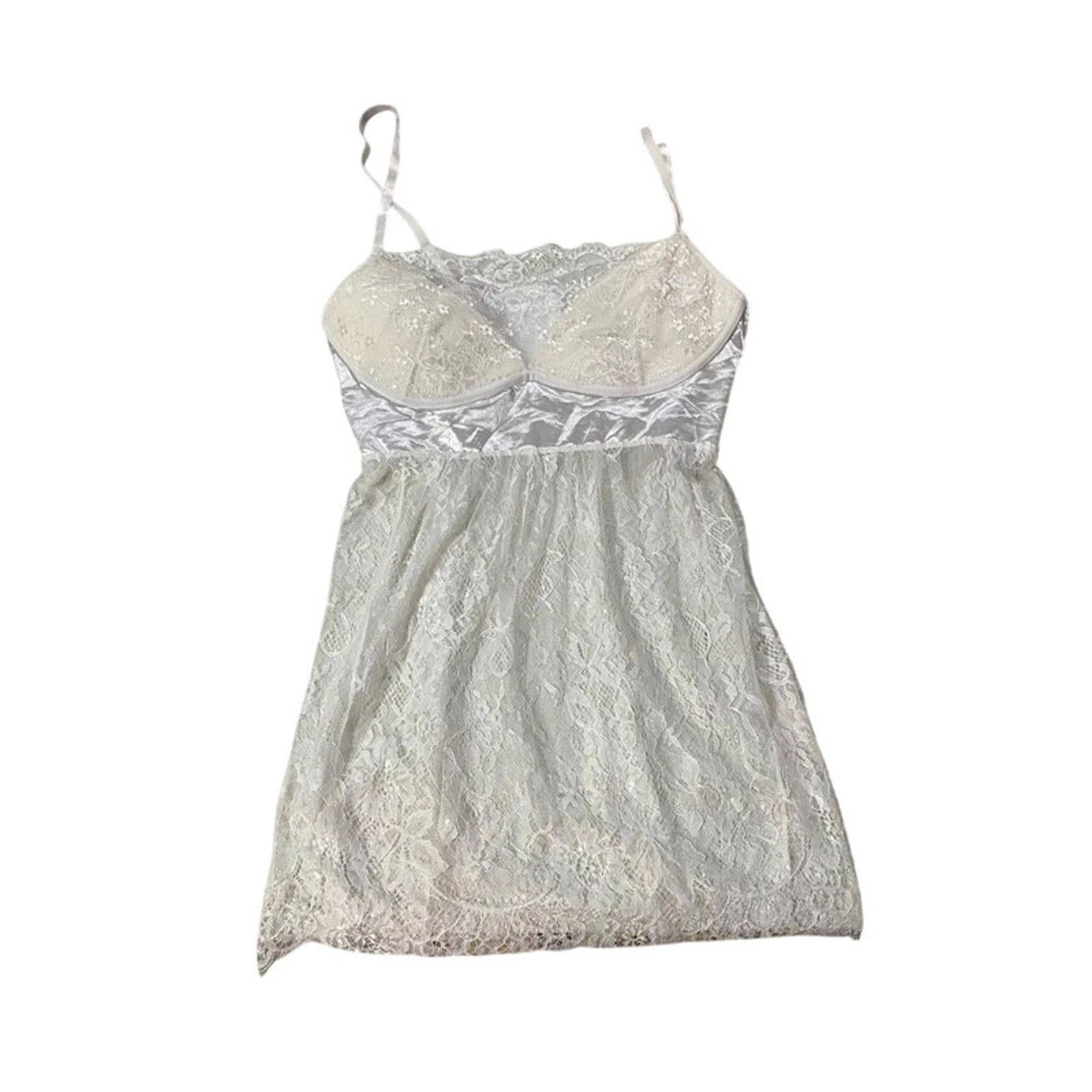 angelcore size medium white babydoll lace top fairy - vintage 2000s y2k