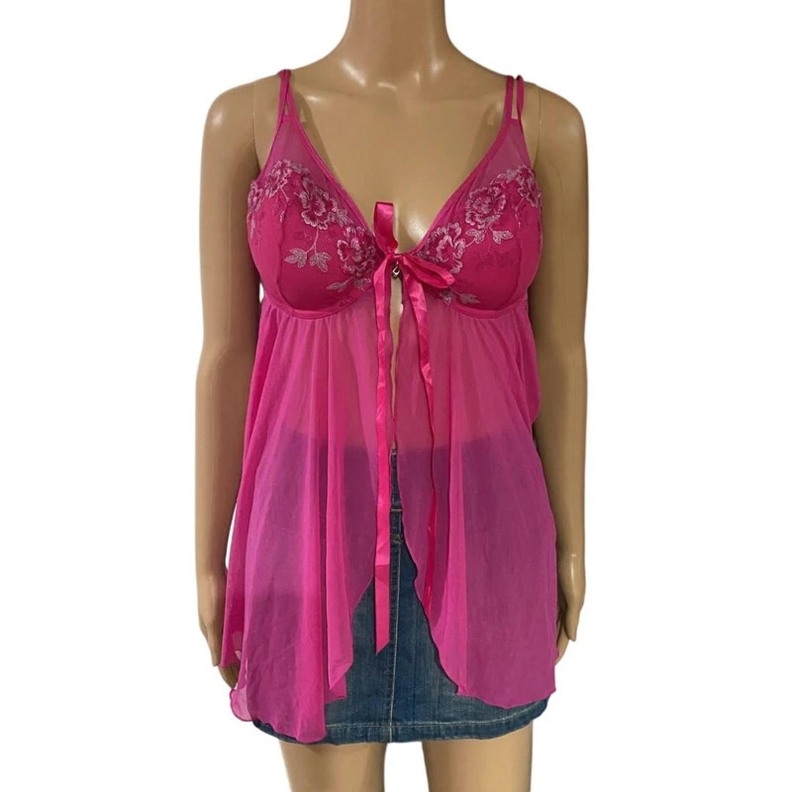 pink babydoll size medium y2k