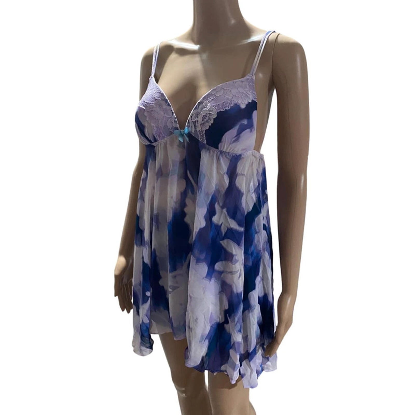 Linea Donatella size medium purple babydoll cami top - vintage 2000s y2k aesthetic
