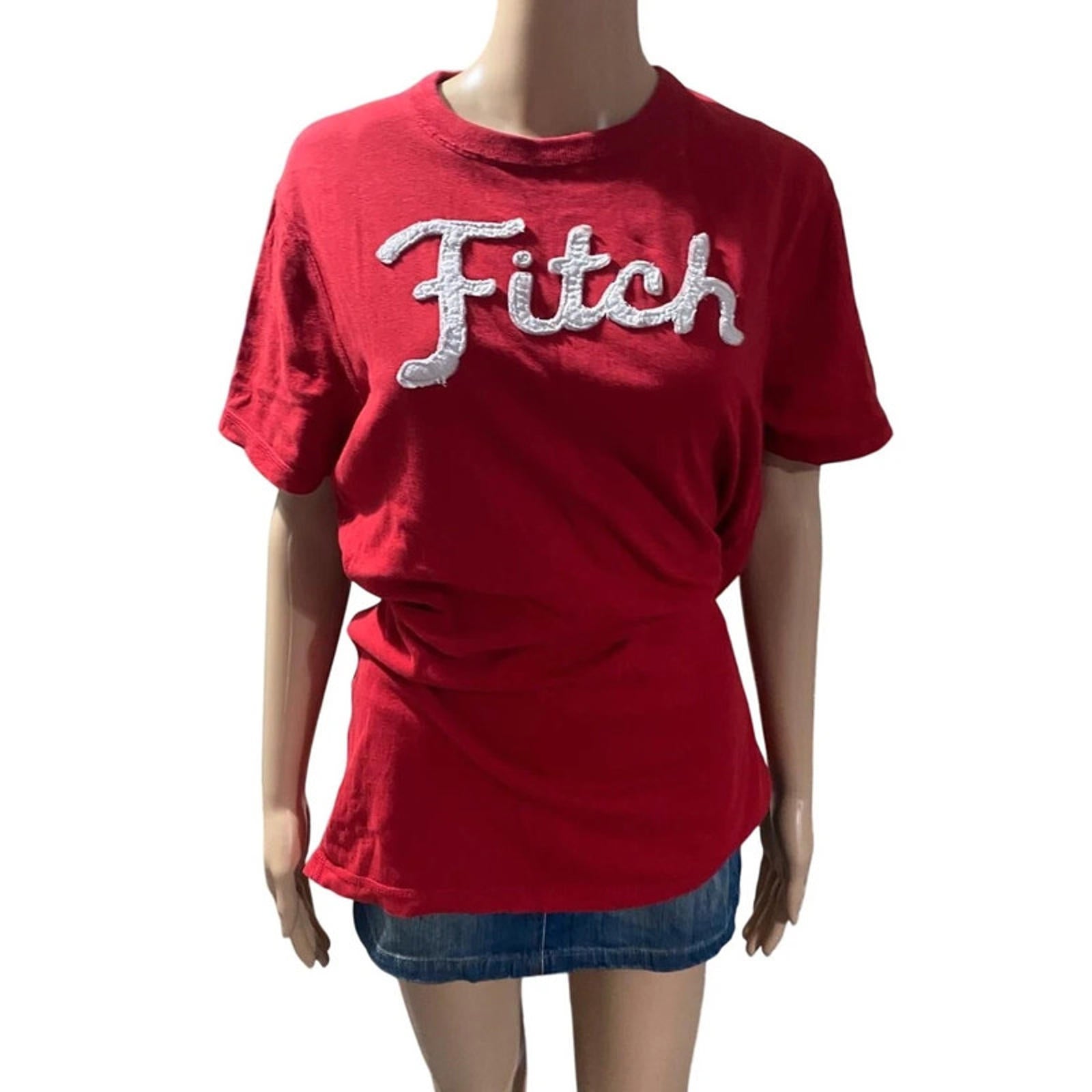 abercrombie & fitch tshirt y2k 2000s vintage - red and white