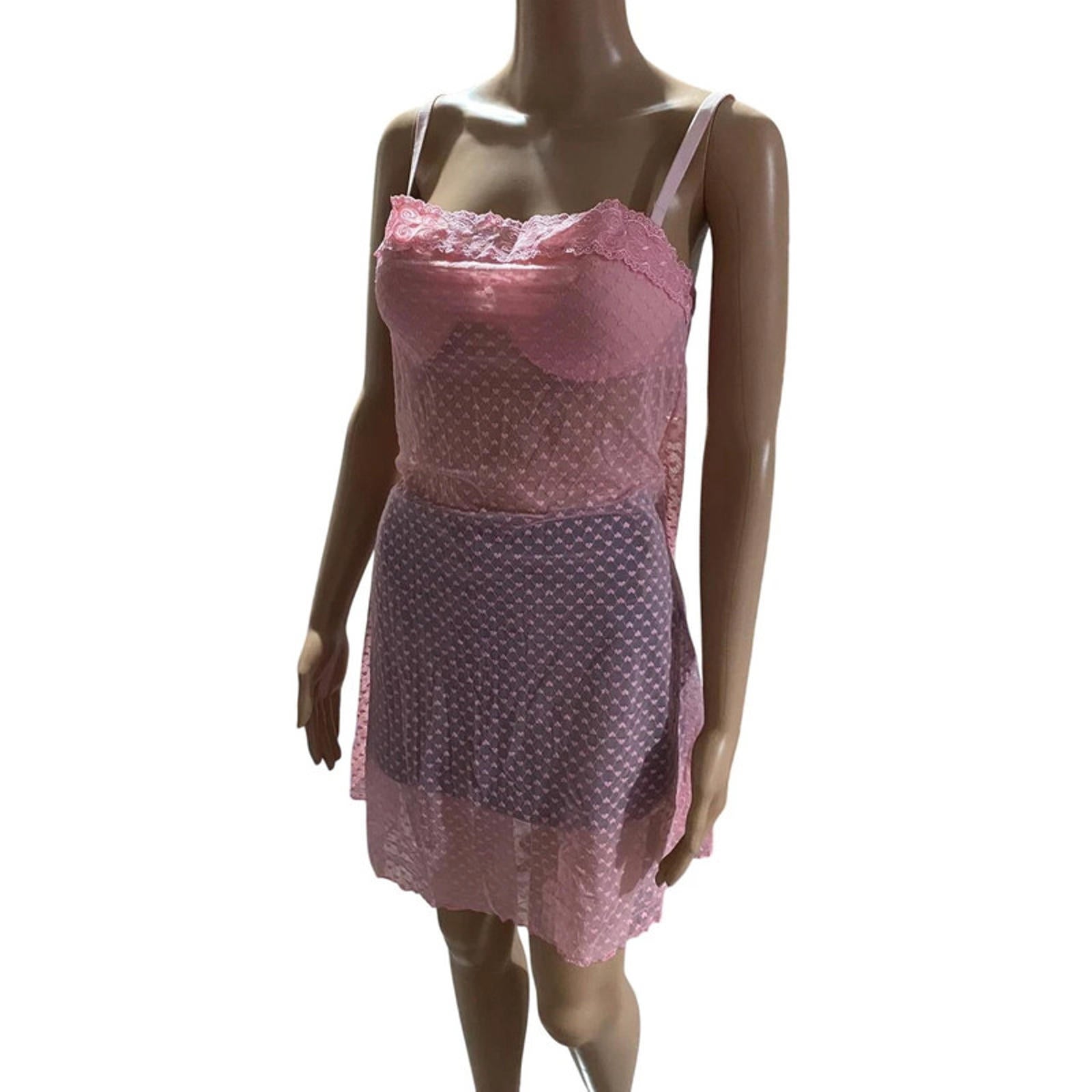 size large pink babydoll dress - vintage y2k 2000s coquette
