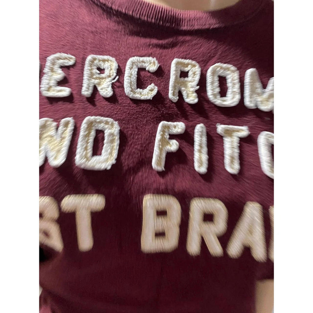 abercrombie & fitch tshirt y2k 2000s vintage - burgendy