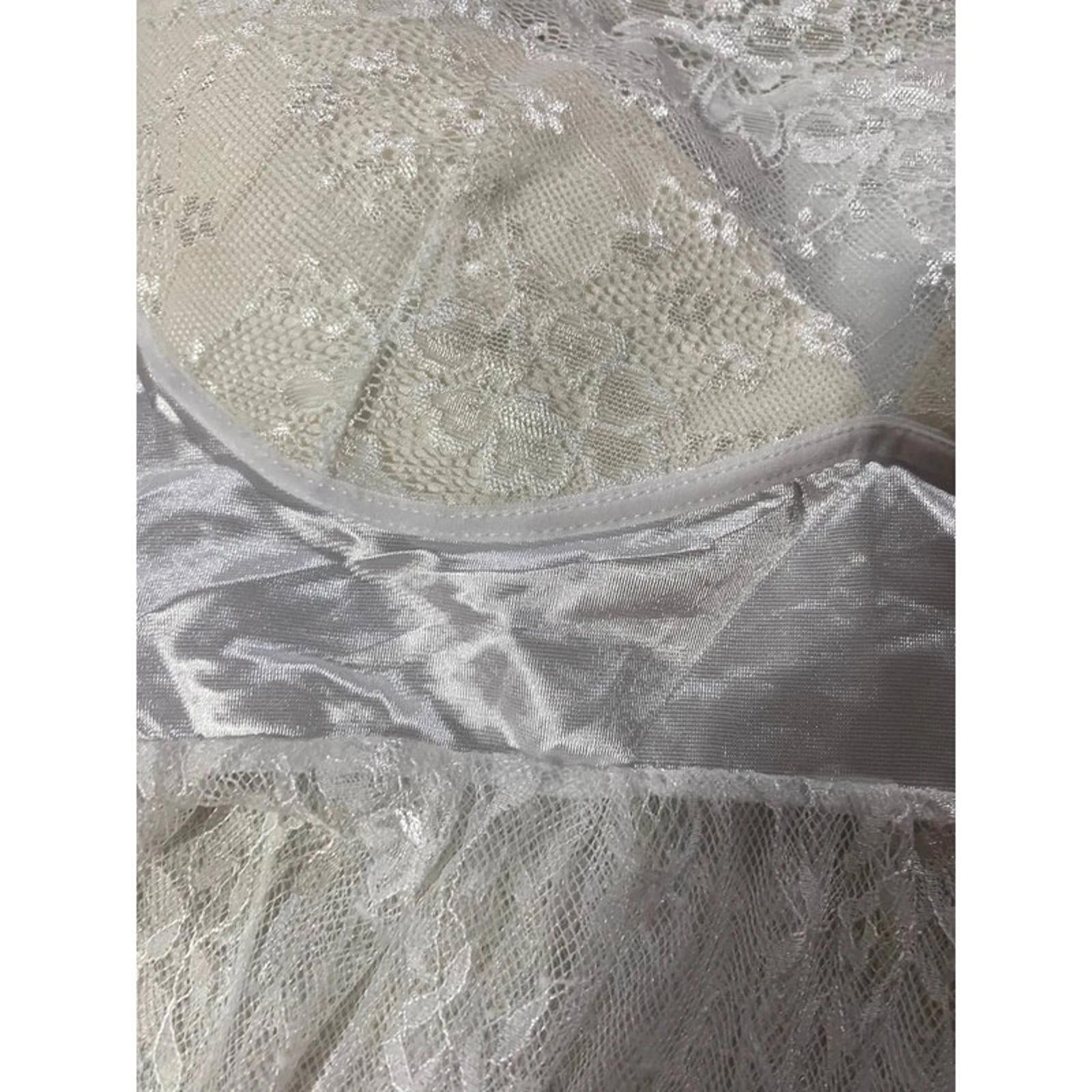 angelcore size medium white babydoll lace top fairy - vintage 2000s y2k