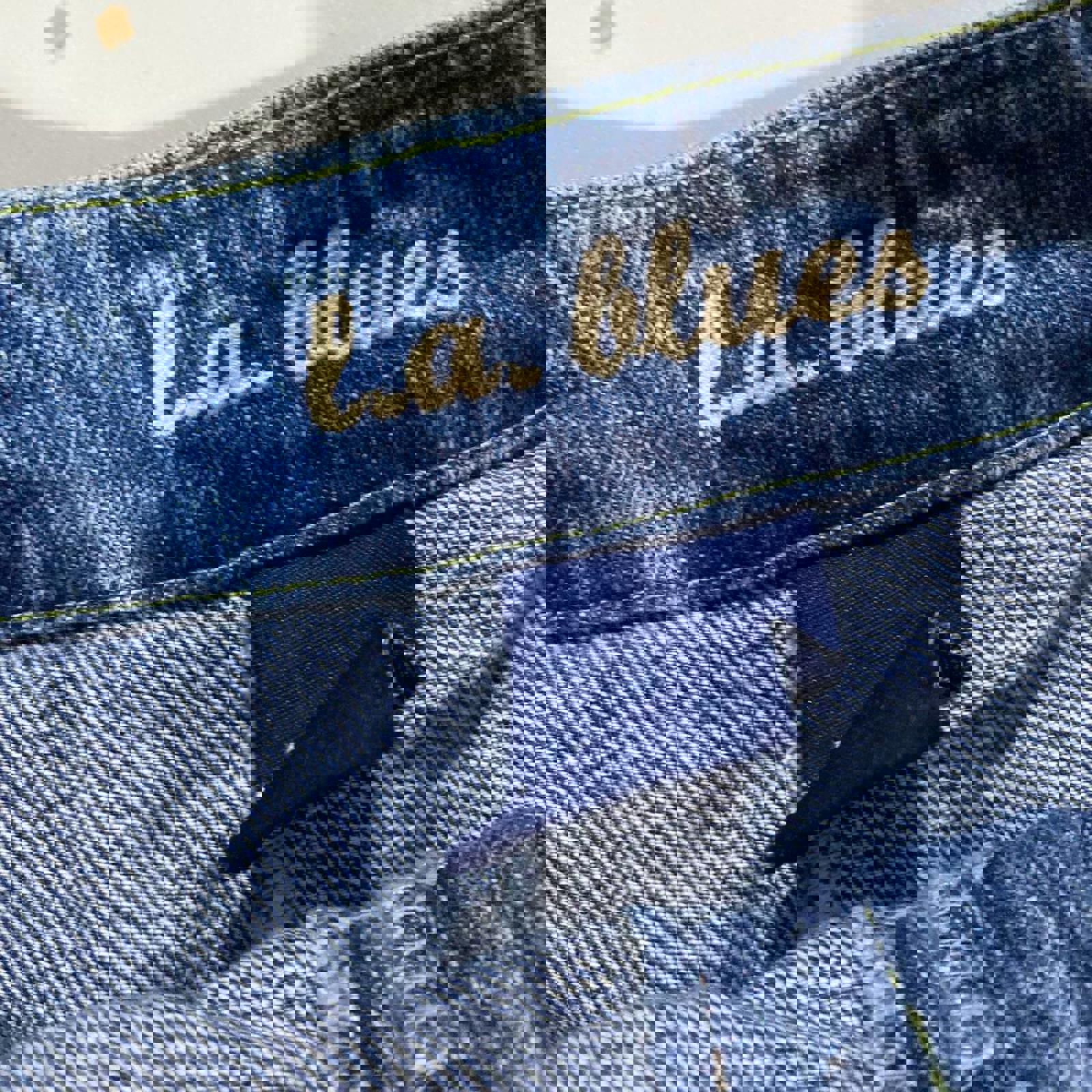 denim mini skirt  - vintage y2k mcbling 2000s - la blues size 12