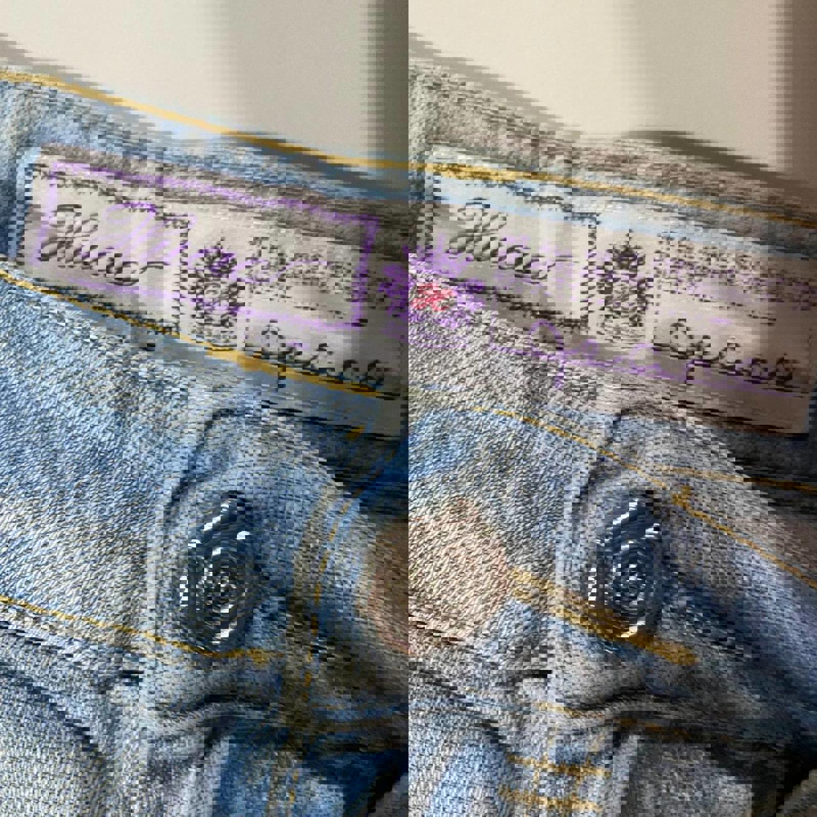 denim mini skirt  - vintage y2k mcbling 2000s - size 14