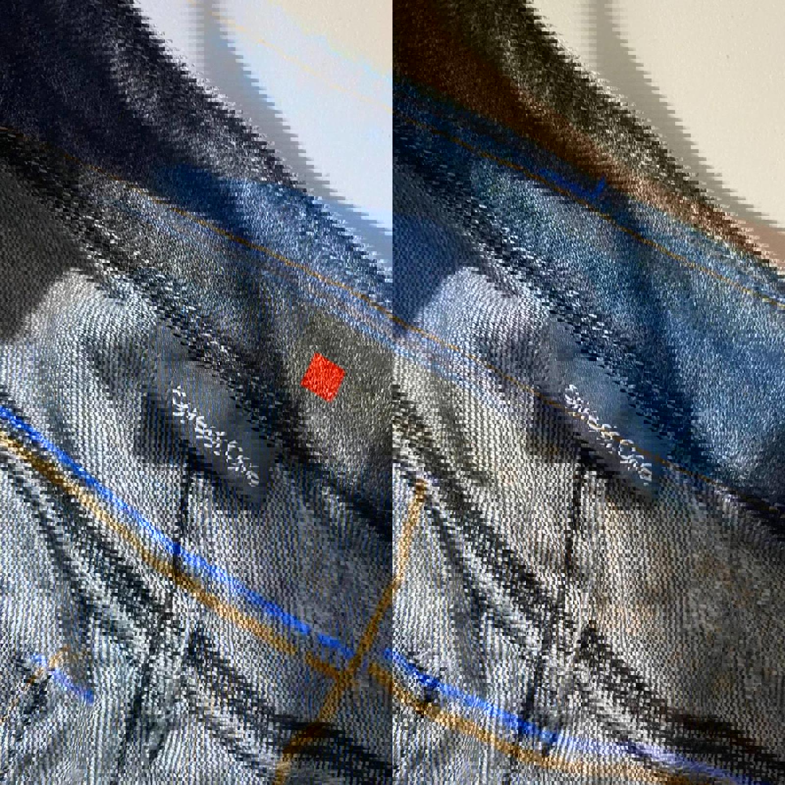 denim mini skirt  - vintage y2k mcbling 2000s - size 12