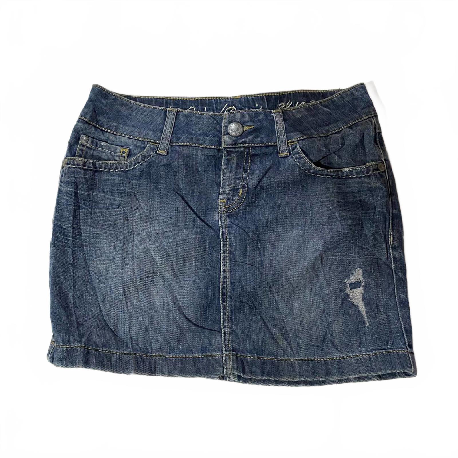 denim mini skirt  - vintage y2k mcbling 2000s - size 12 - espirit