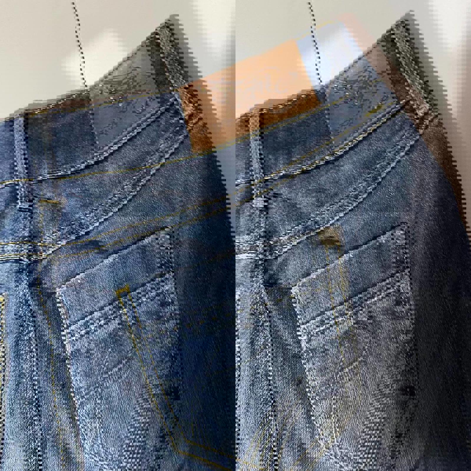 denim mini skirt  - vintage y2k mcbling 2000s - size 12 - espirit