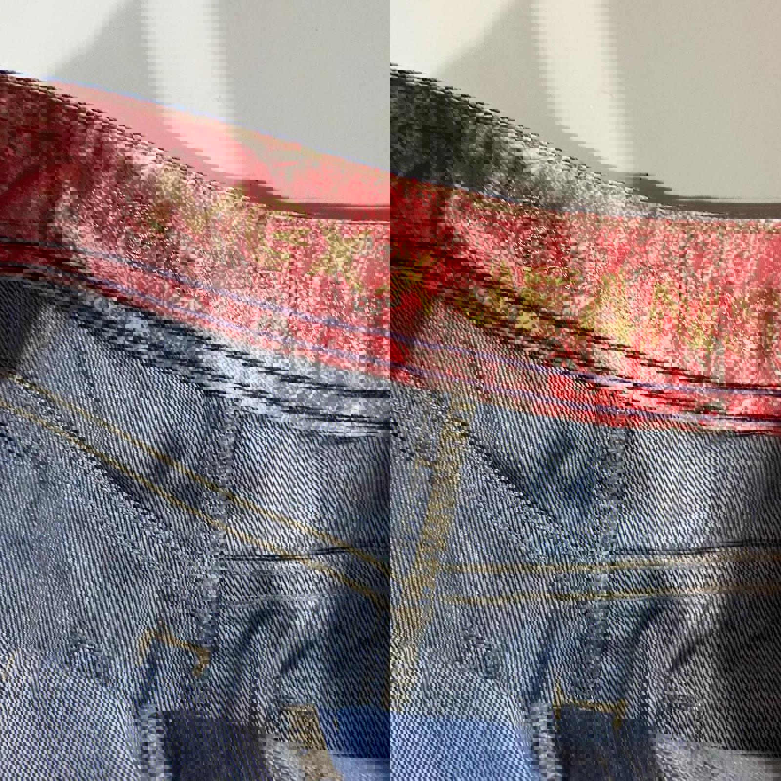 denim mini skirt  - vintage y2k mcbling 2000s - size 14