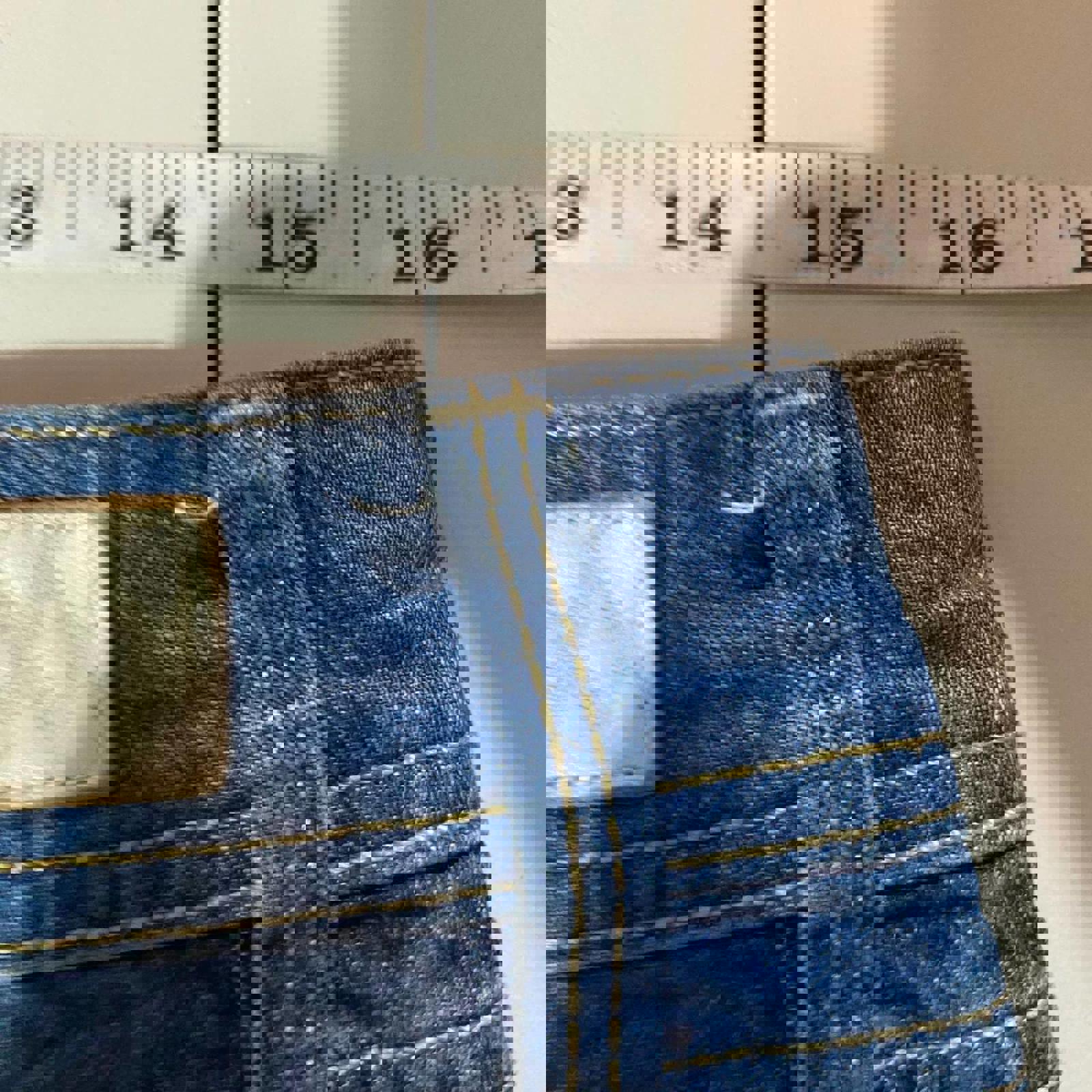 denim mini skirt  - vintage y2k mcbling 2000s - size 14