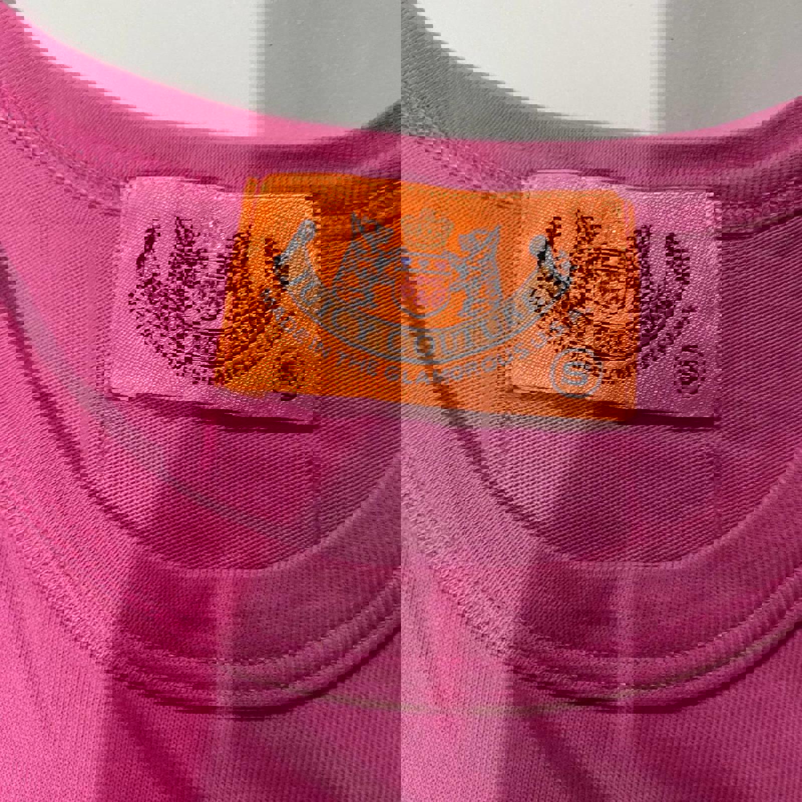 vintage juicy couture size small pink top y2k 2000s