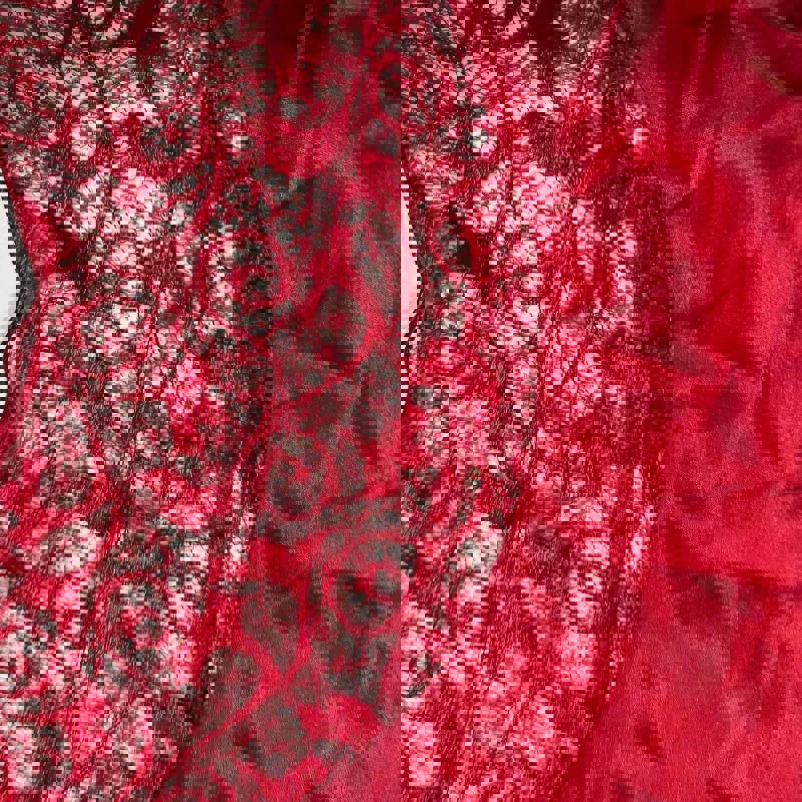 babydoll top vintage y2k 2000s mcbling red medium lace silky valentine