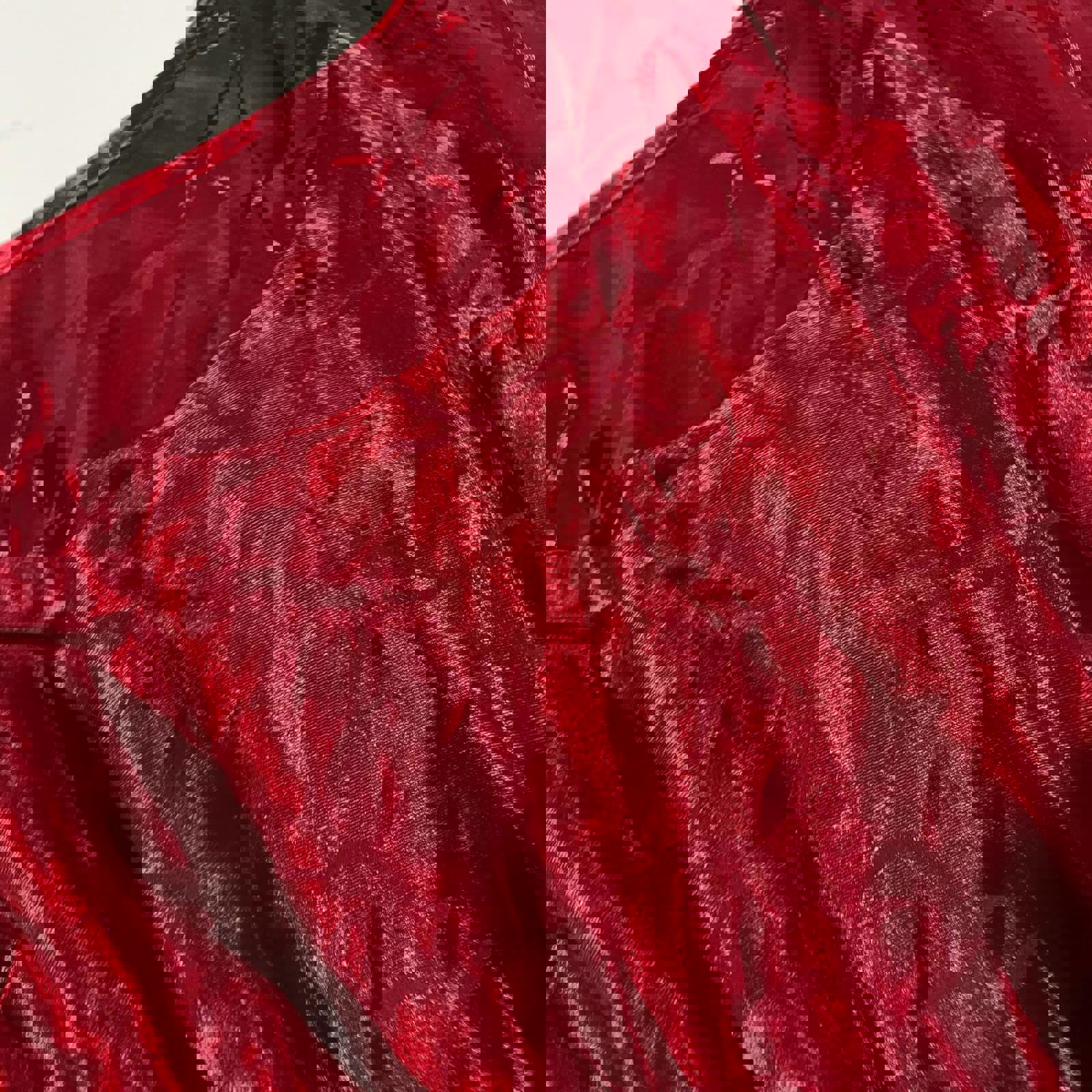 babydoll top vintage y2k 2000s mcbling red silky small valentine