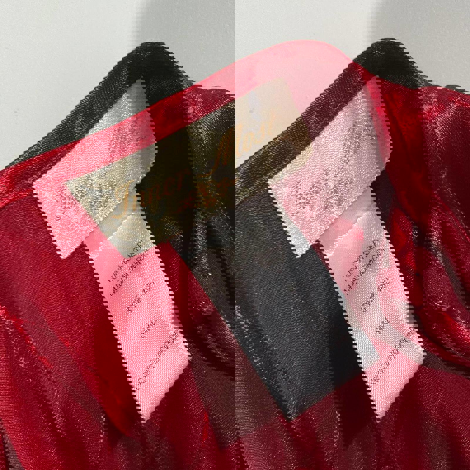 babydoll top vintage y2k 2000s mcbling red silky small valentine