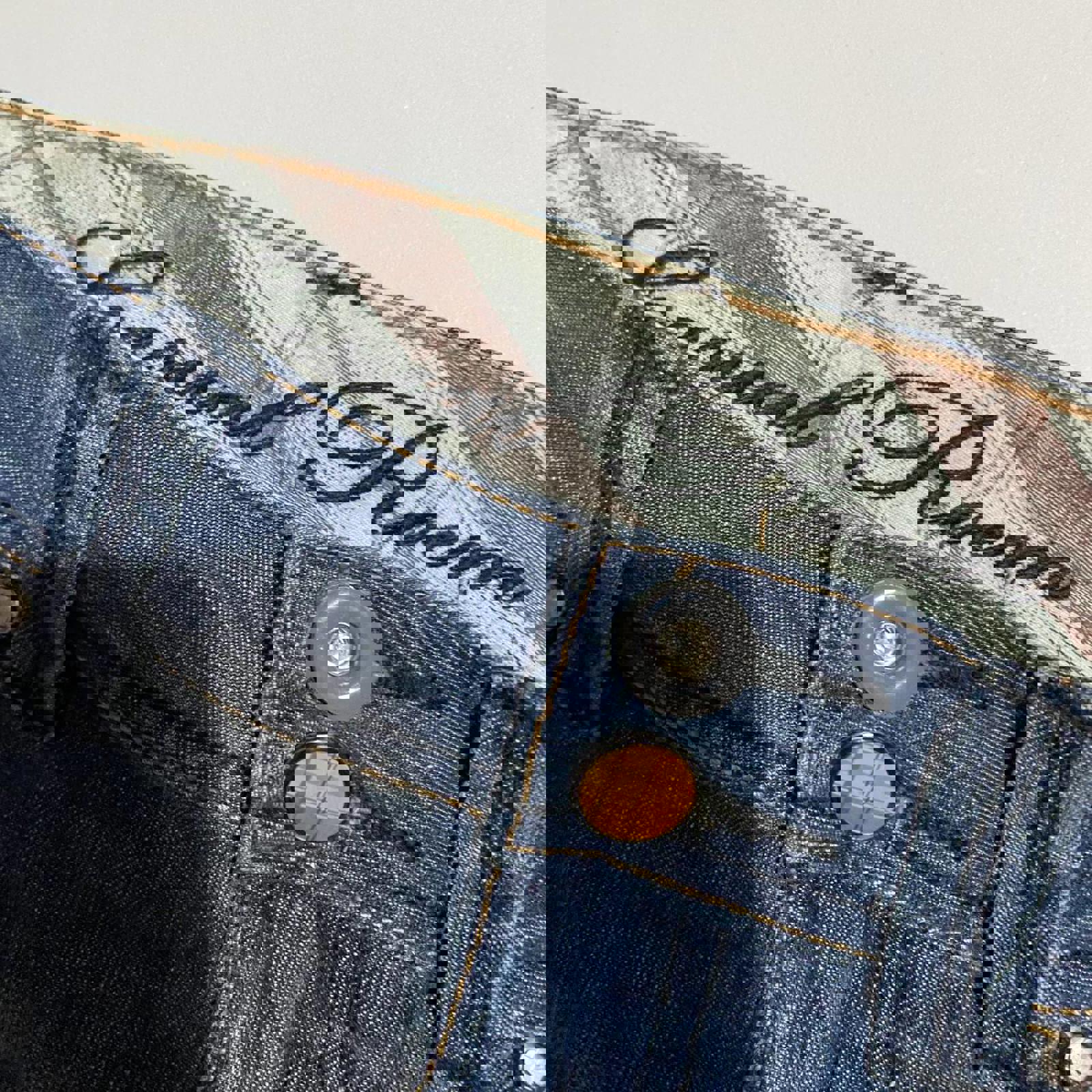 denim mini skirt  - vintage y2k mcbling 2000s - size 10