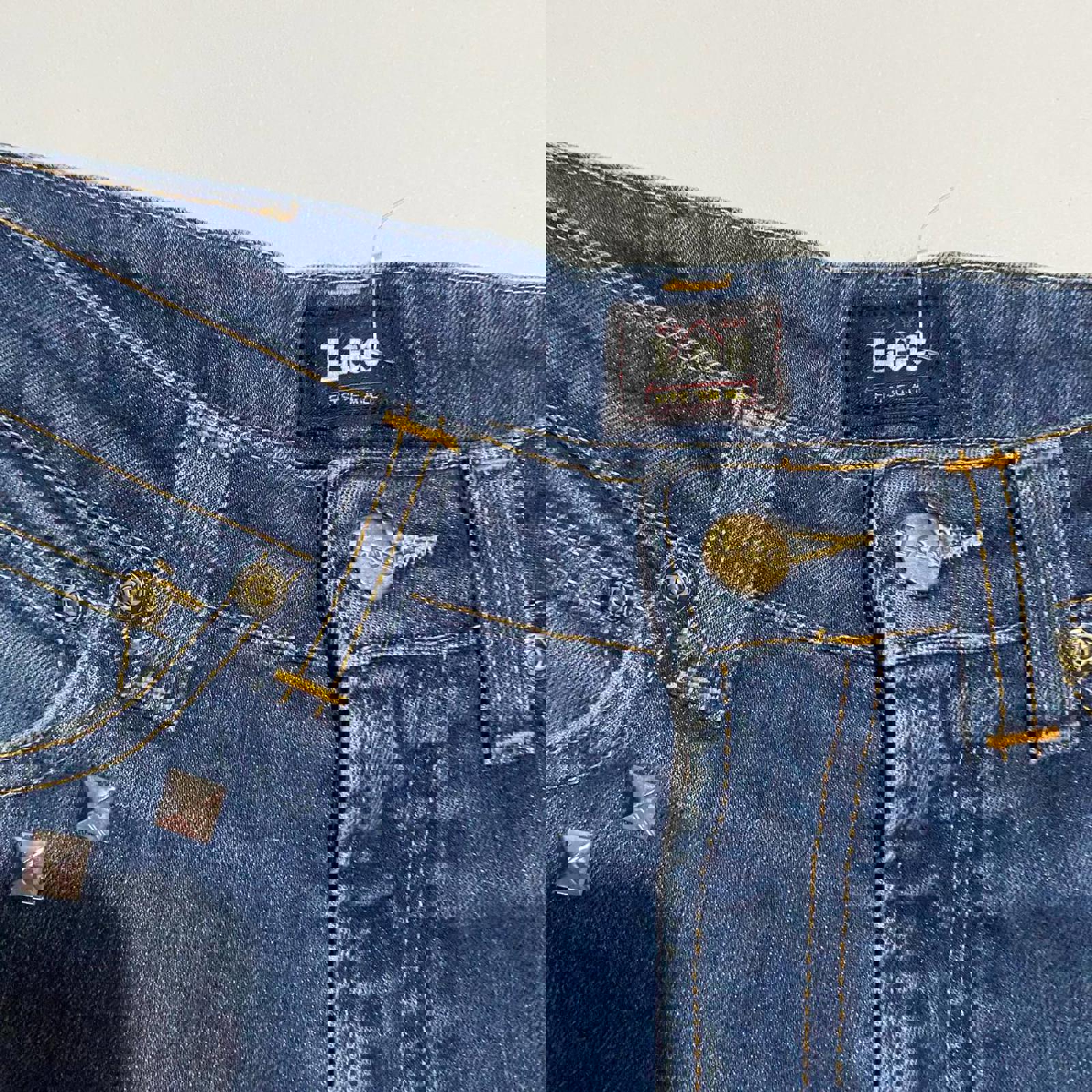 lee studded denim mini shorts  - vintage y2k mcbling 2000s - est size 10