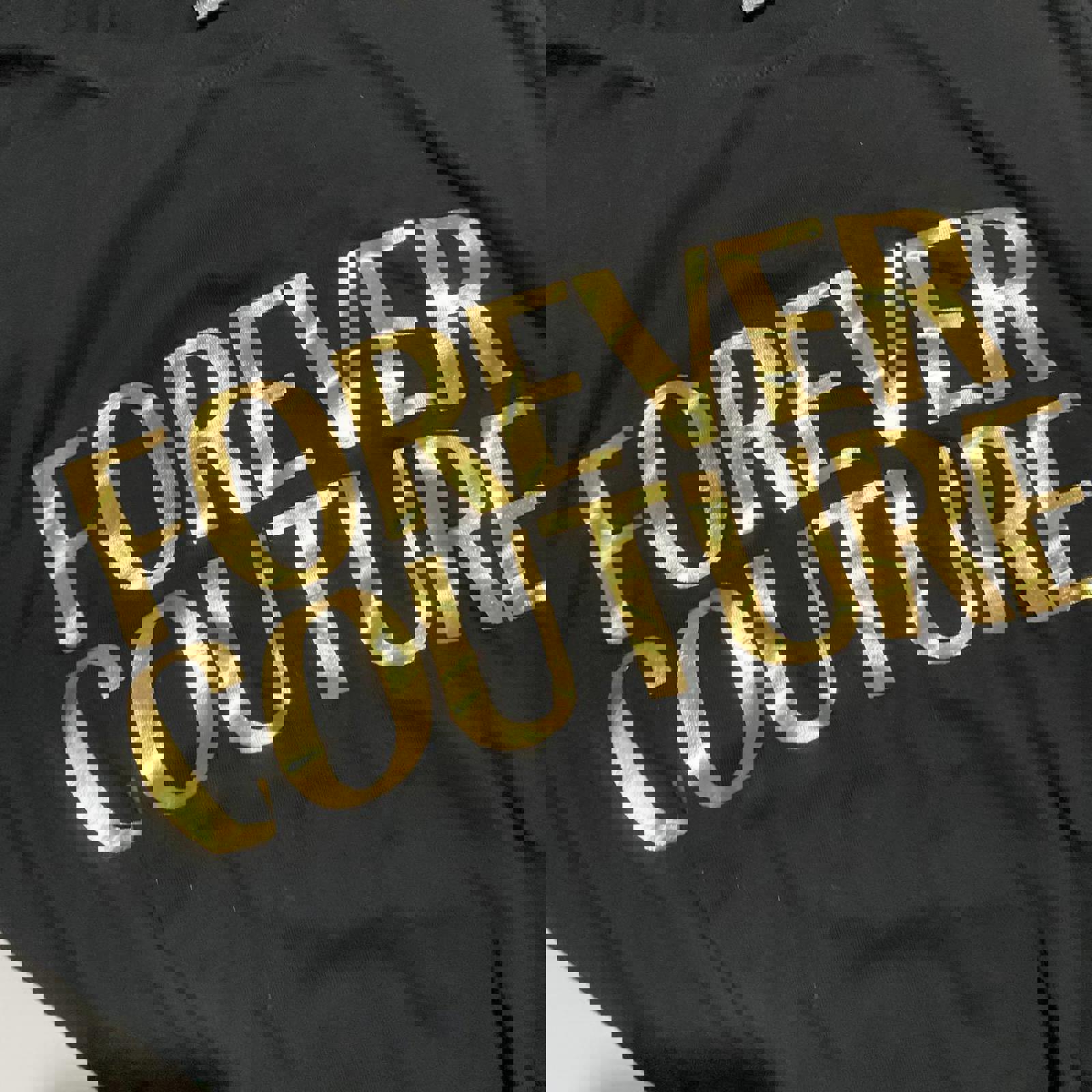 size 10 tank black gold golddigga forever couture mcbling y2k 2000s