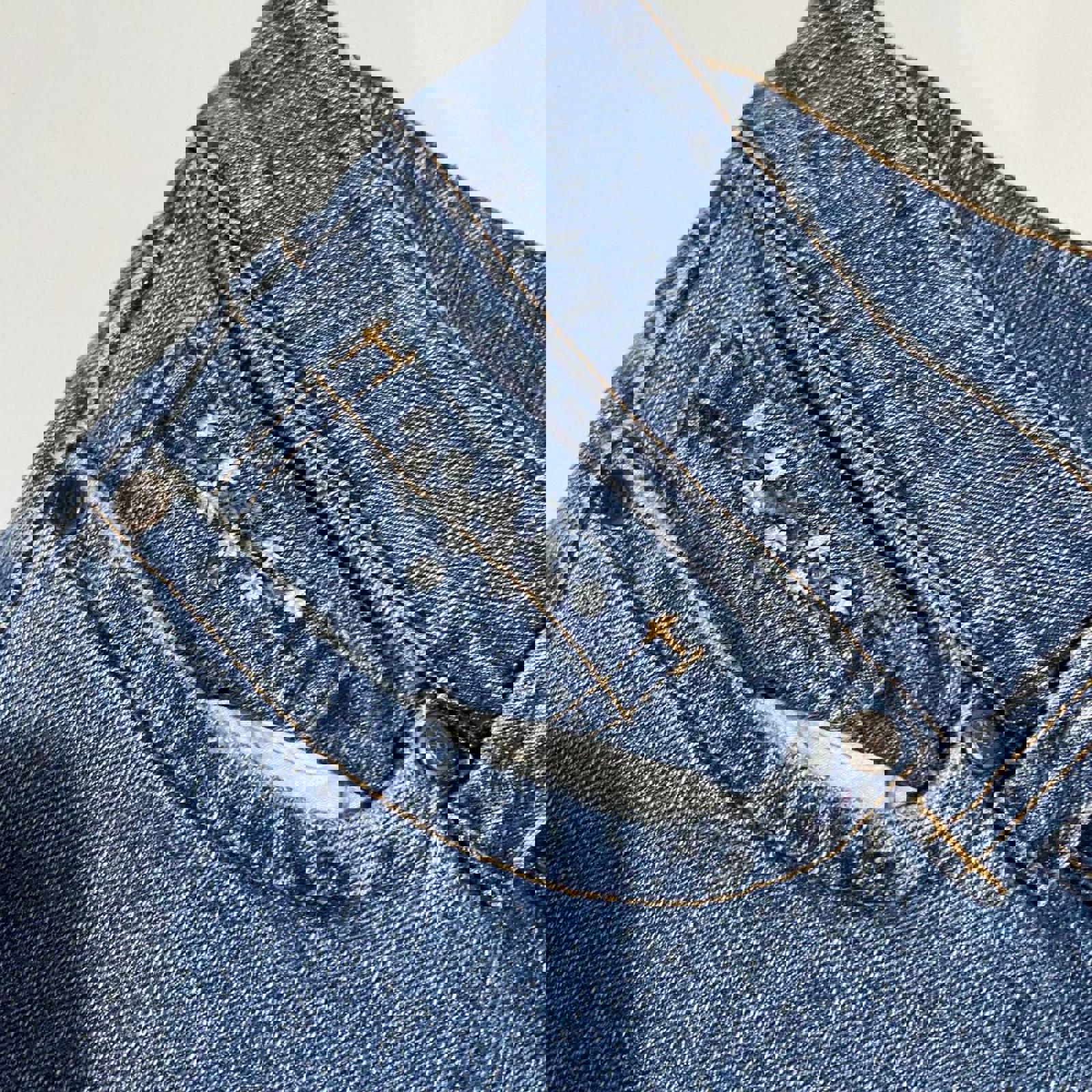 denim mini skirt  - vintage y2k mcbling 2000s - size 20 estimated