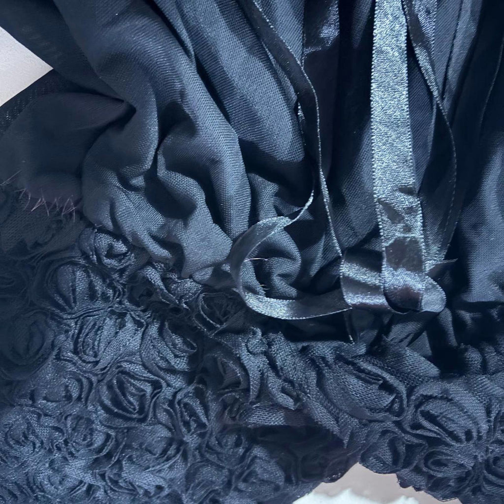 babydoll top vintage y2k 2000s mcbling black flower est small