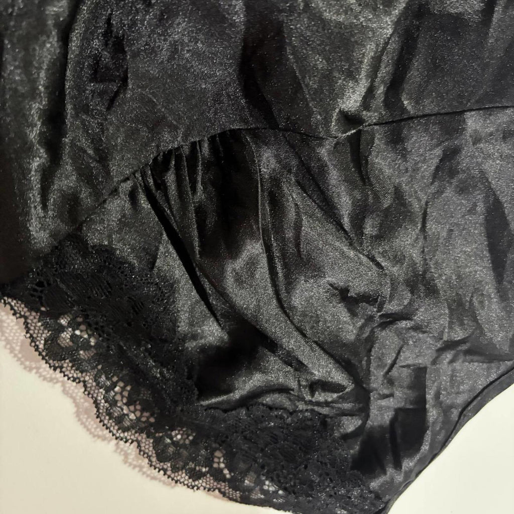 babydoll top vintage y2k 2000s mcbling size small black silky