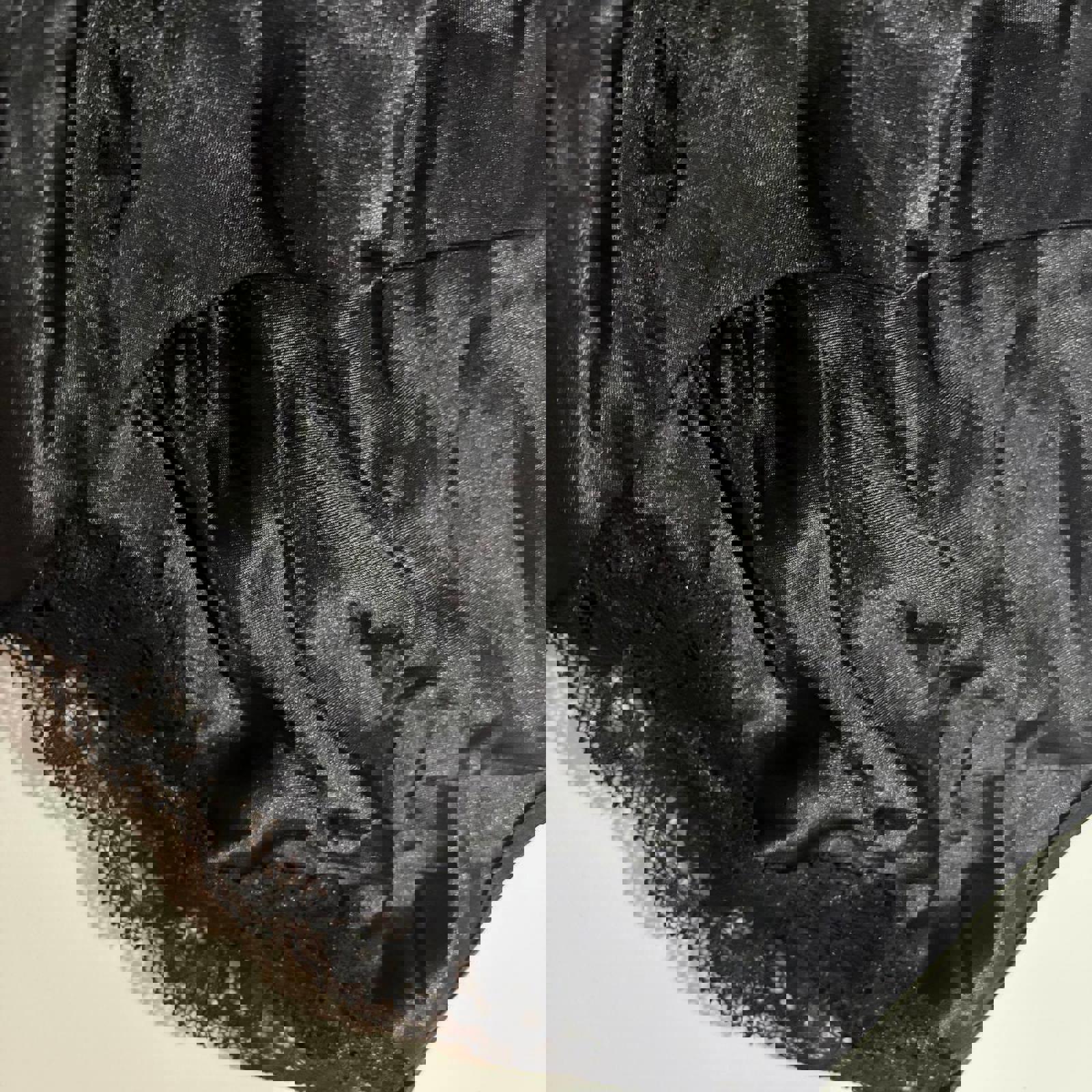 babydoll top vintage y2k 2000s mcbling size small black silky