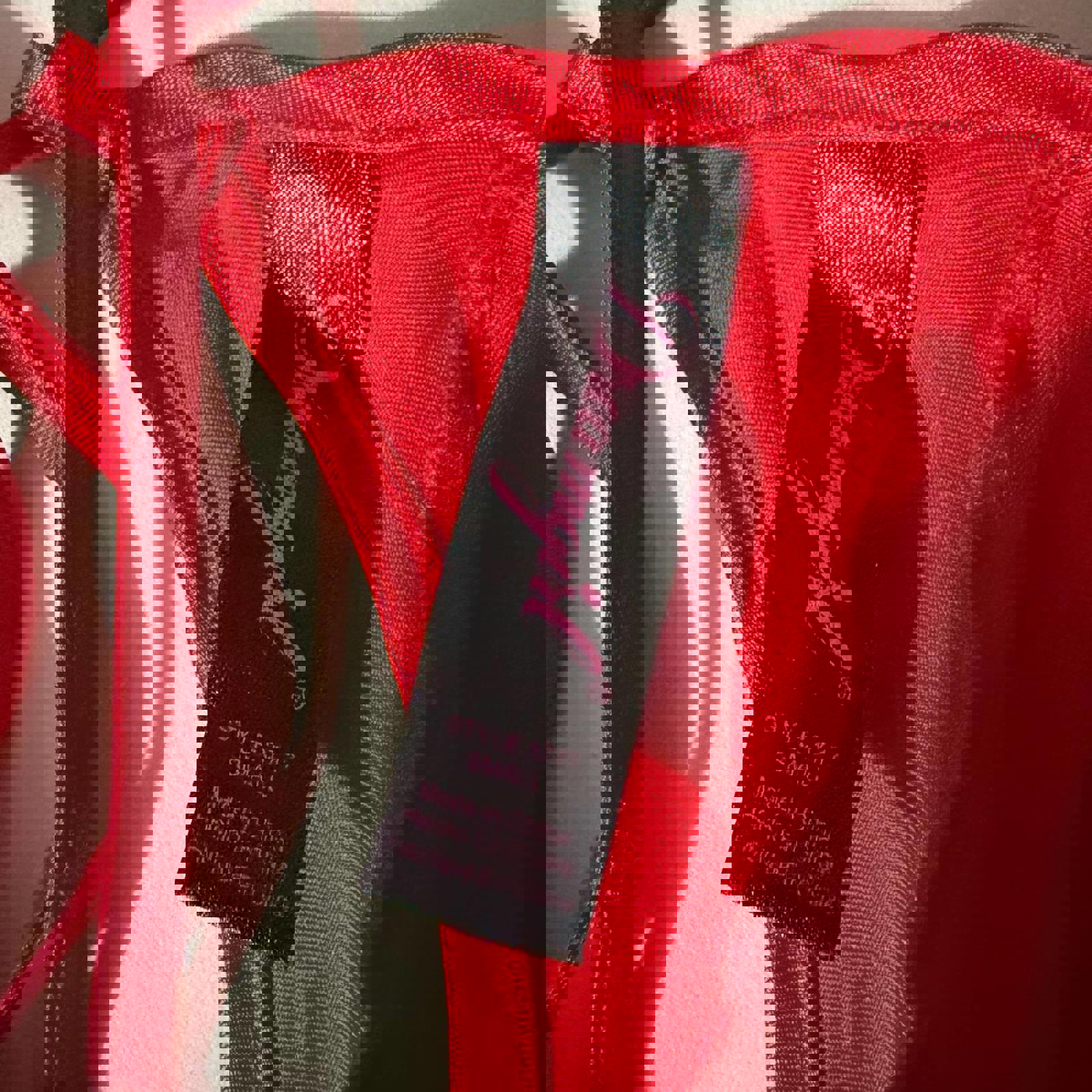 babydoll top vintage y2k 2000s mcbling silky red small valentines