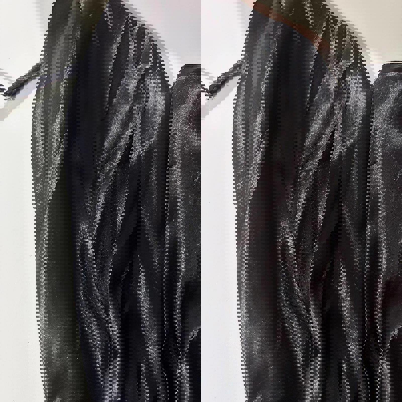 babydoll top vintage y2k 2000s mcbling silky black medium goth emo