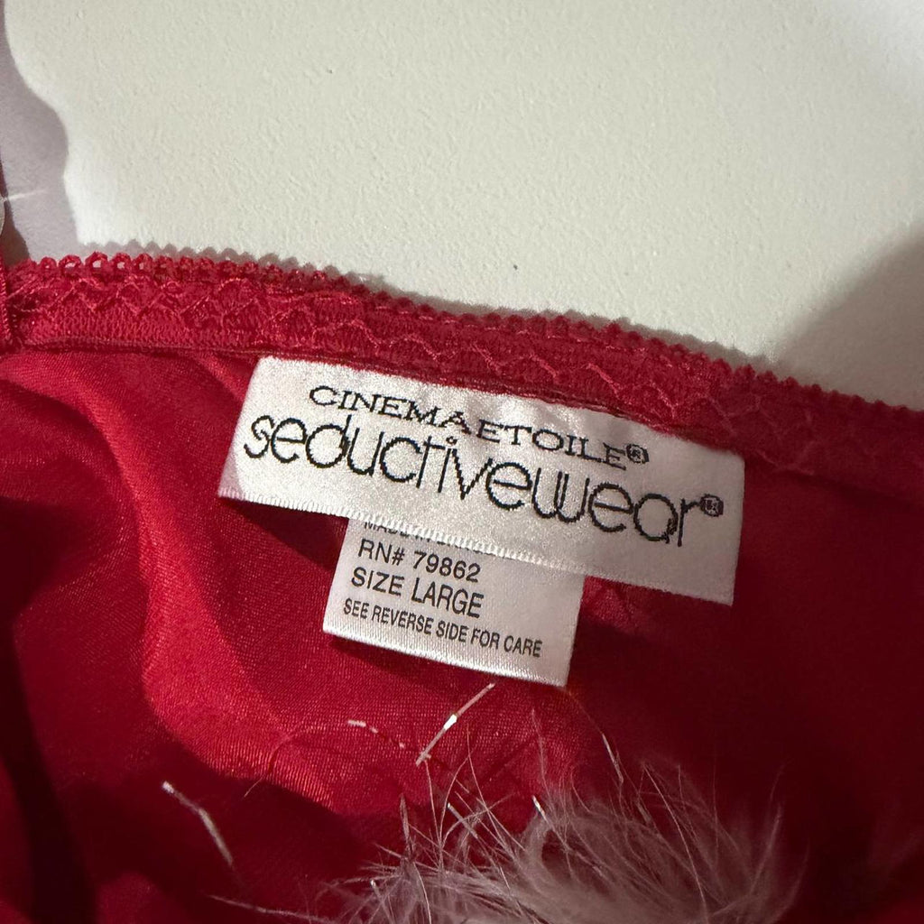 babydoll top vintage y2k 2000s mcbling large red valentines silky