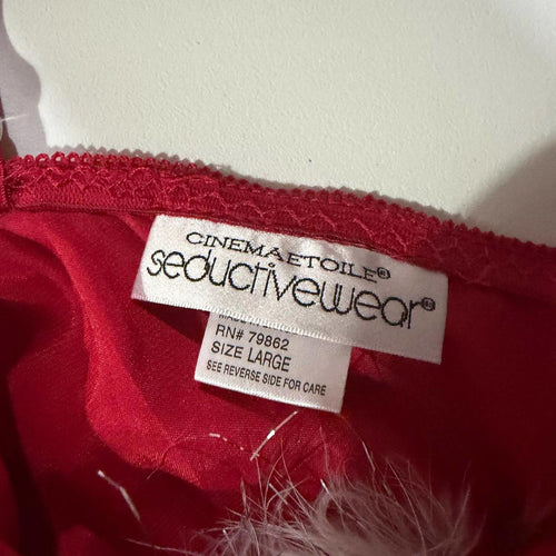 babydoll top vintage y2k 2000s mcbling large red valentines silky