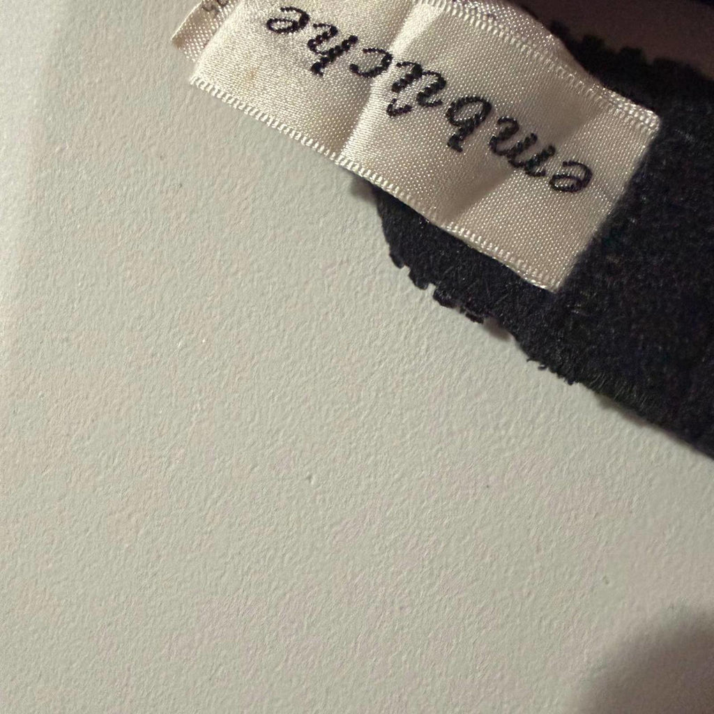 vintage y2k 2000s bra size d70-75 / 32d - 34d - black purple lace