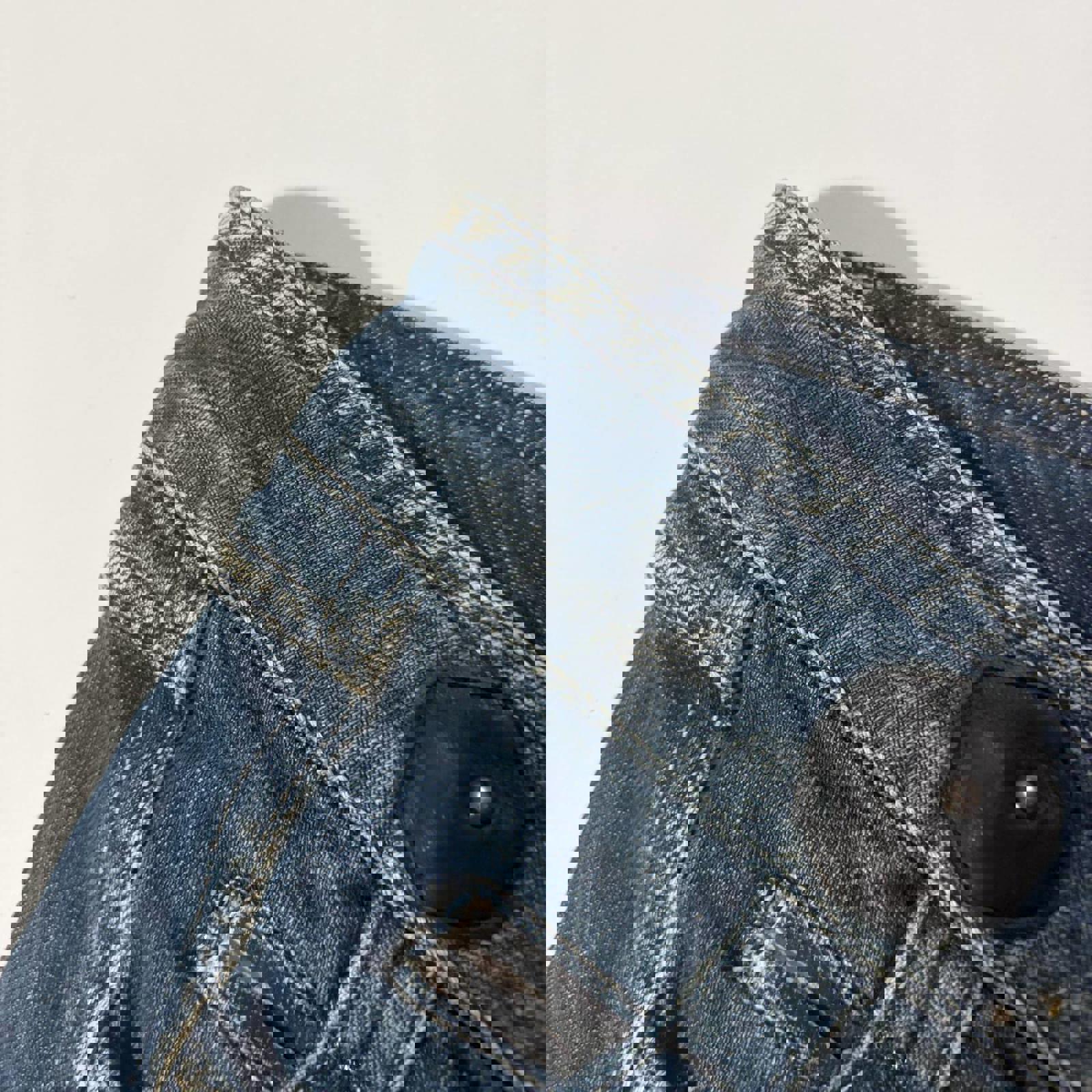 denim mini skirt  - vintage y2k mcbling 2000s - size estimated 12