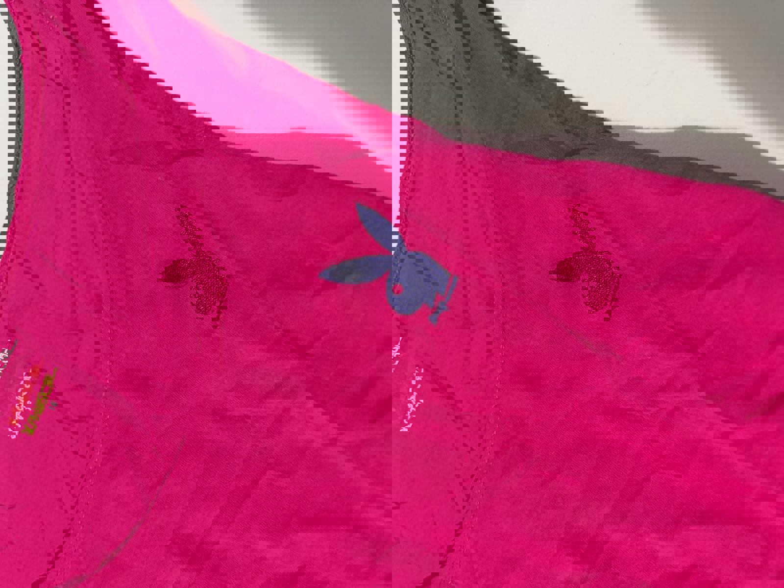 playboy size 16 hot pink crop top y2k 2000s mcbling