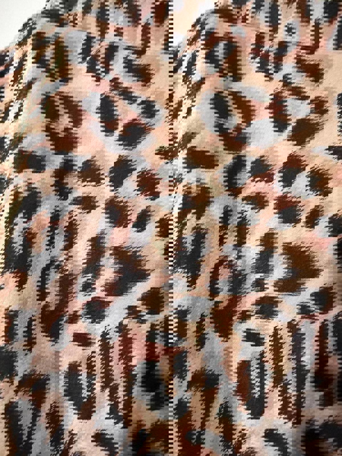 oasis leopard print size 16 y2k top