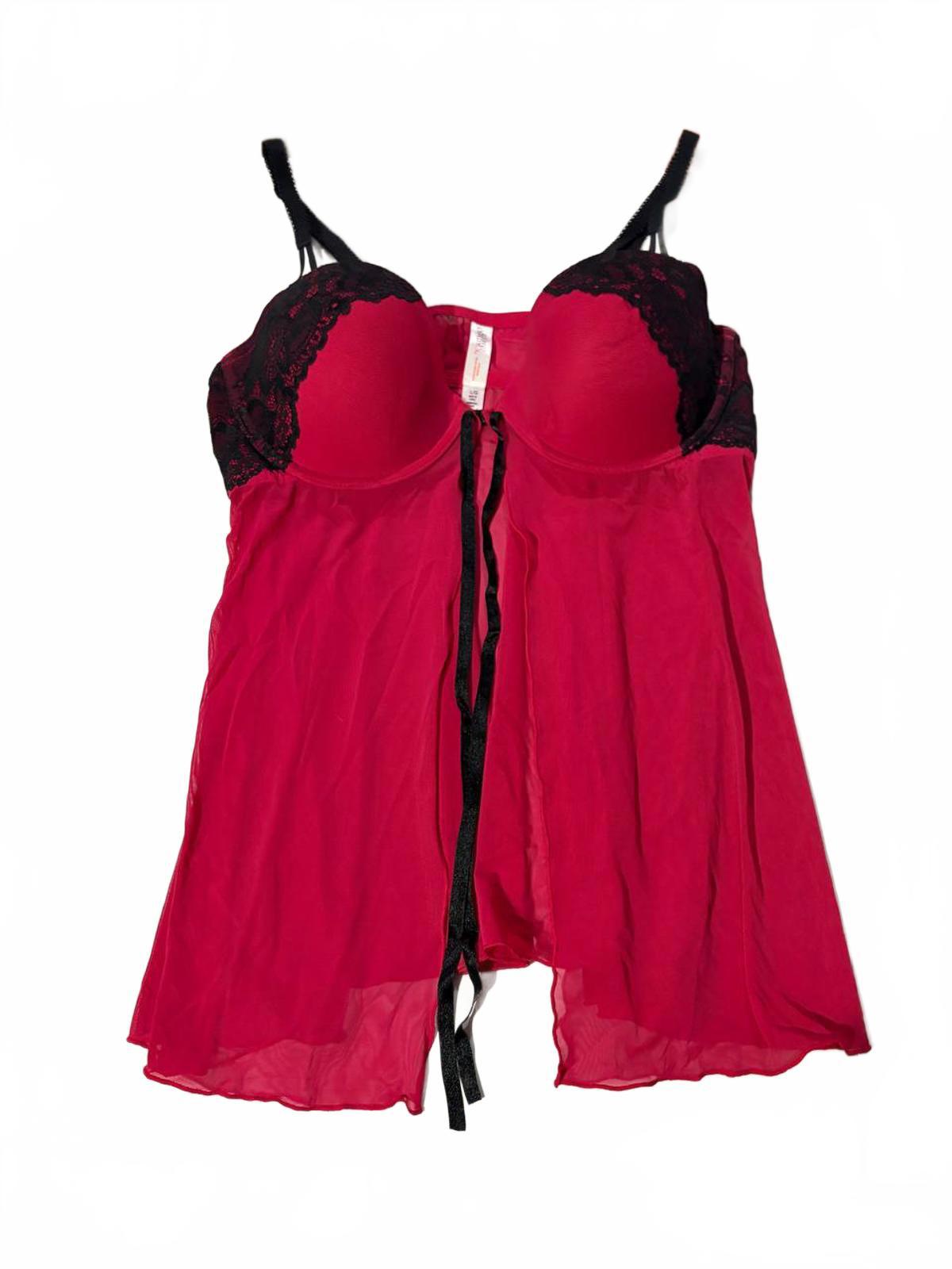 red and black large babydoll top vintage y2k 2000s mcbling