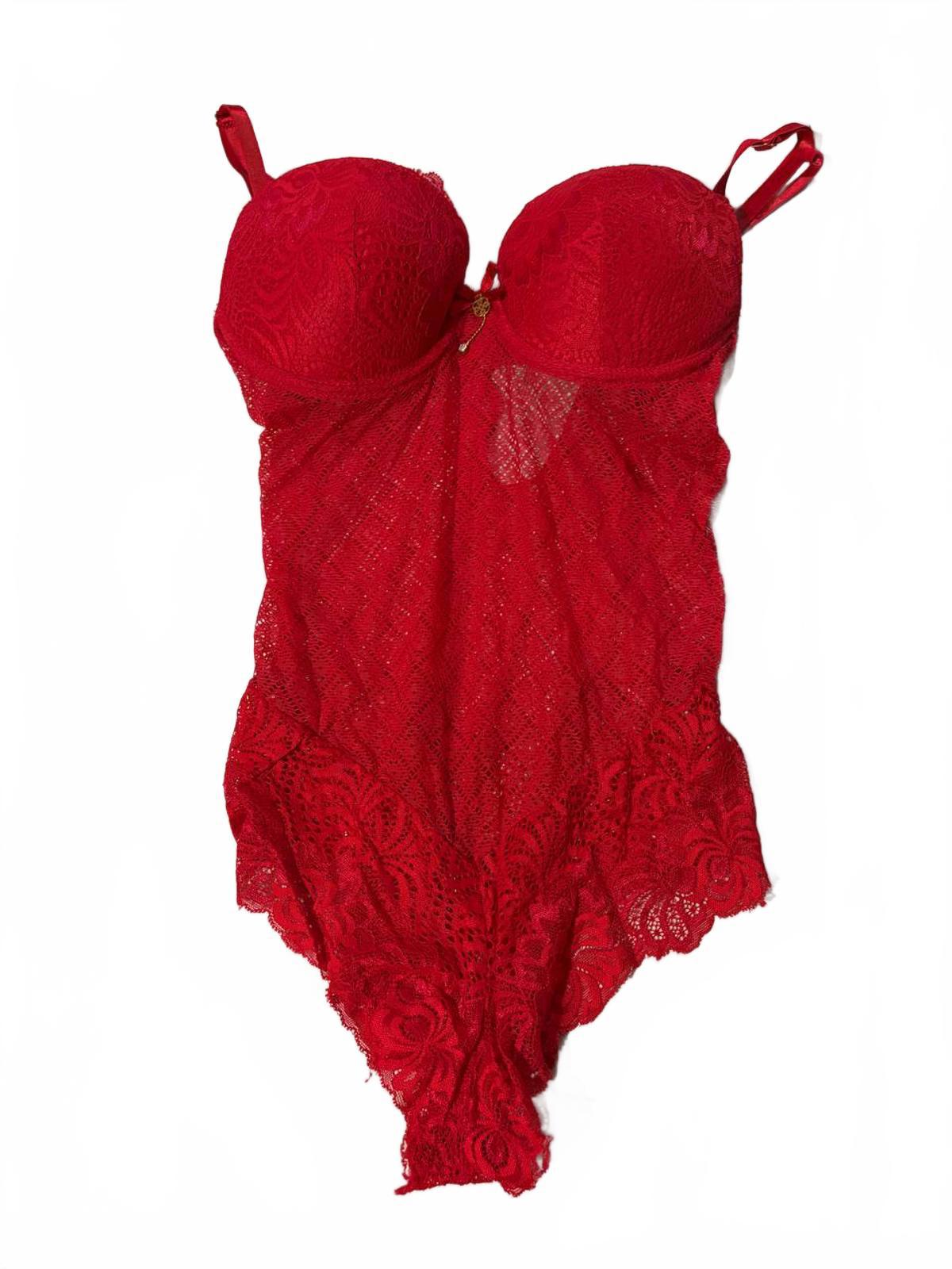 estimate medium red lace babydoll top vintage y2k 2000s mcbling