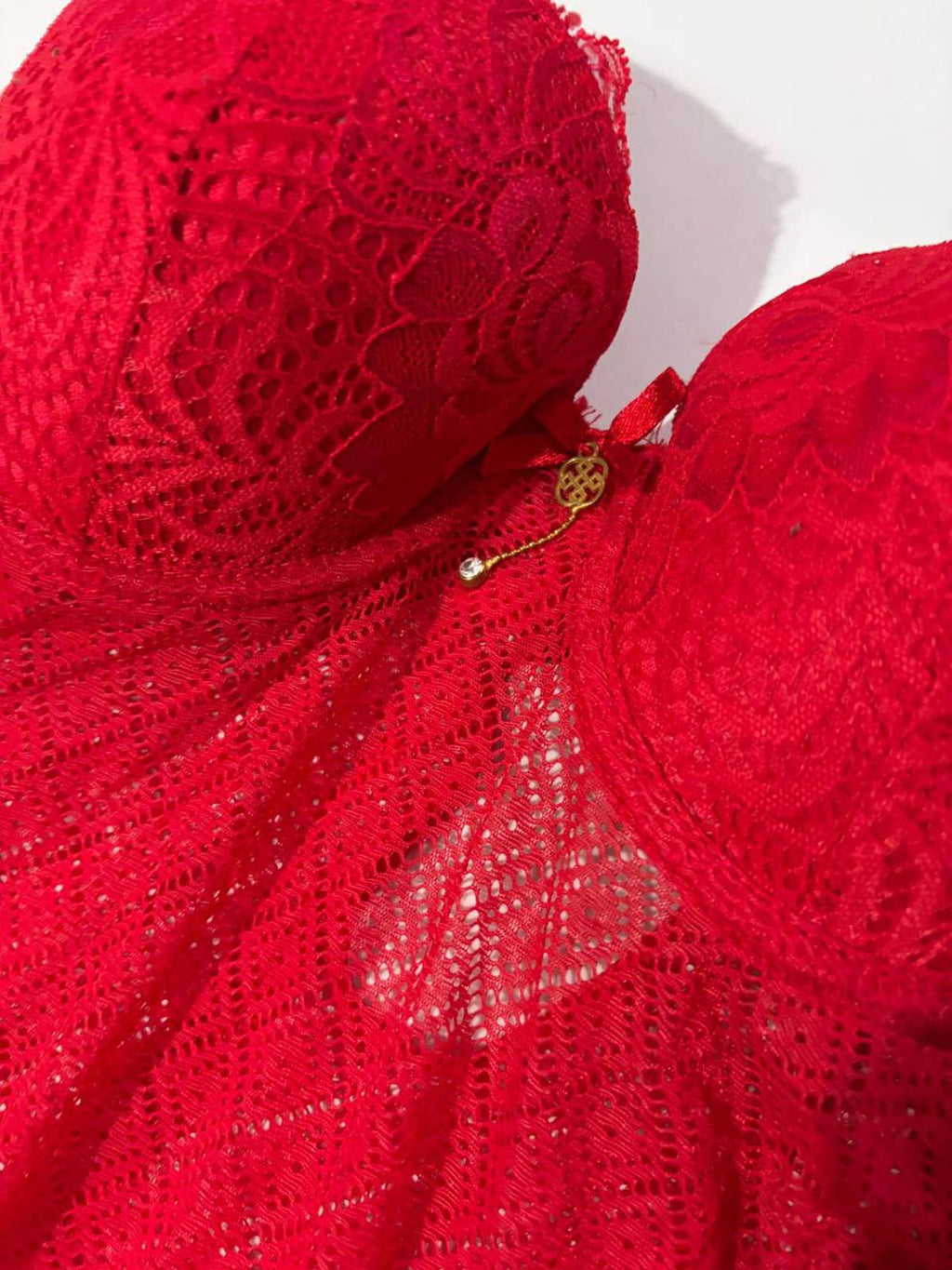 estimate medium red lace babydoll top vintage y2k 2000s mcbling