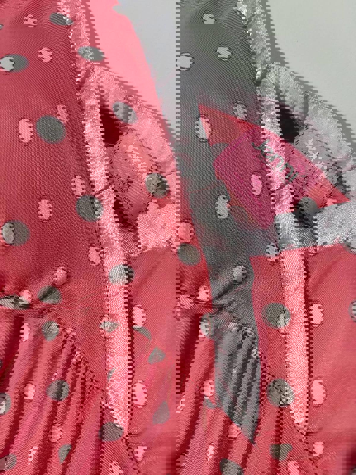 jenni m babydoll top vintage y2k 2000s mcbling pink polka dot coquette doll